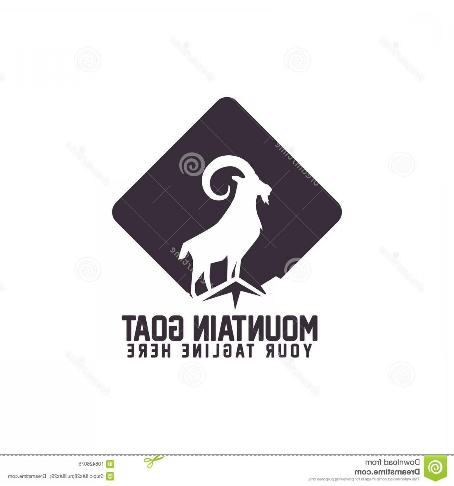 1560x1668 Mountain Goat Logo Vector Art Logo Template Illustration Simple