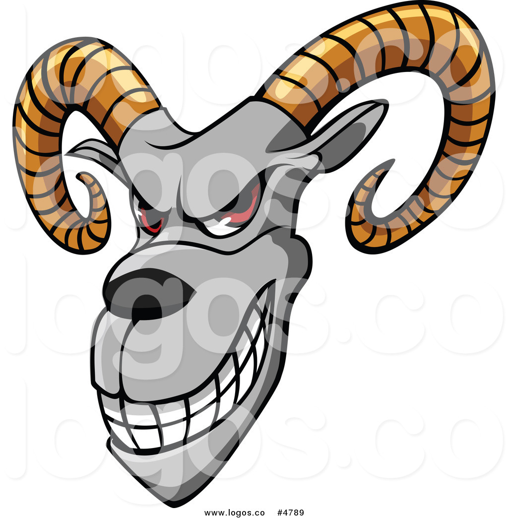 1024x1044 Royalty Free Vector Of An Aries Goat With Curling Horns Logo