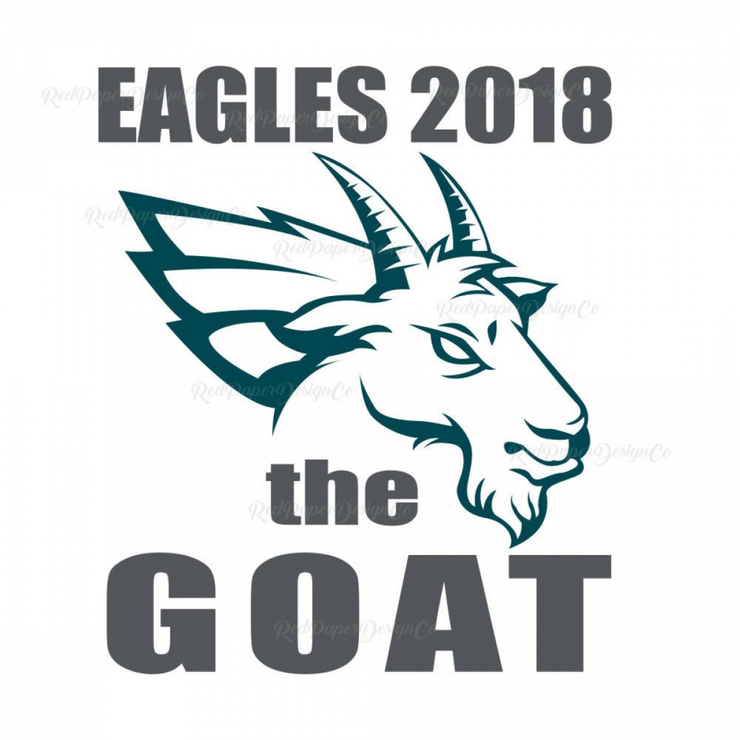 1440x1440 Philadelphia Eagles The Goat Logo Newwaysys