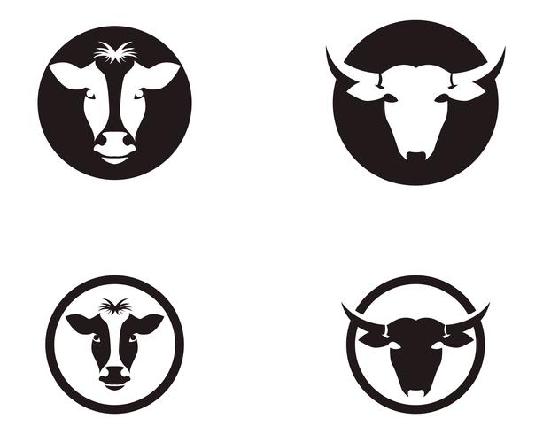 613x490 Cow Head Symbols And Logo Vector Template