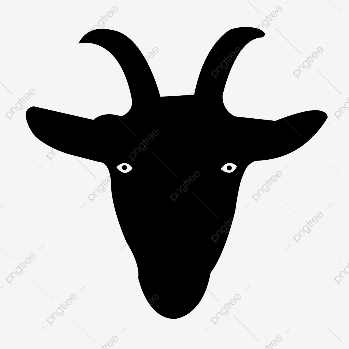1200x1200 Goat Face Silhouette Vector Icon Goat, Face, Head Png