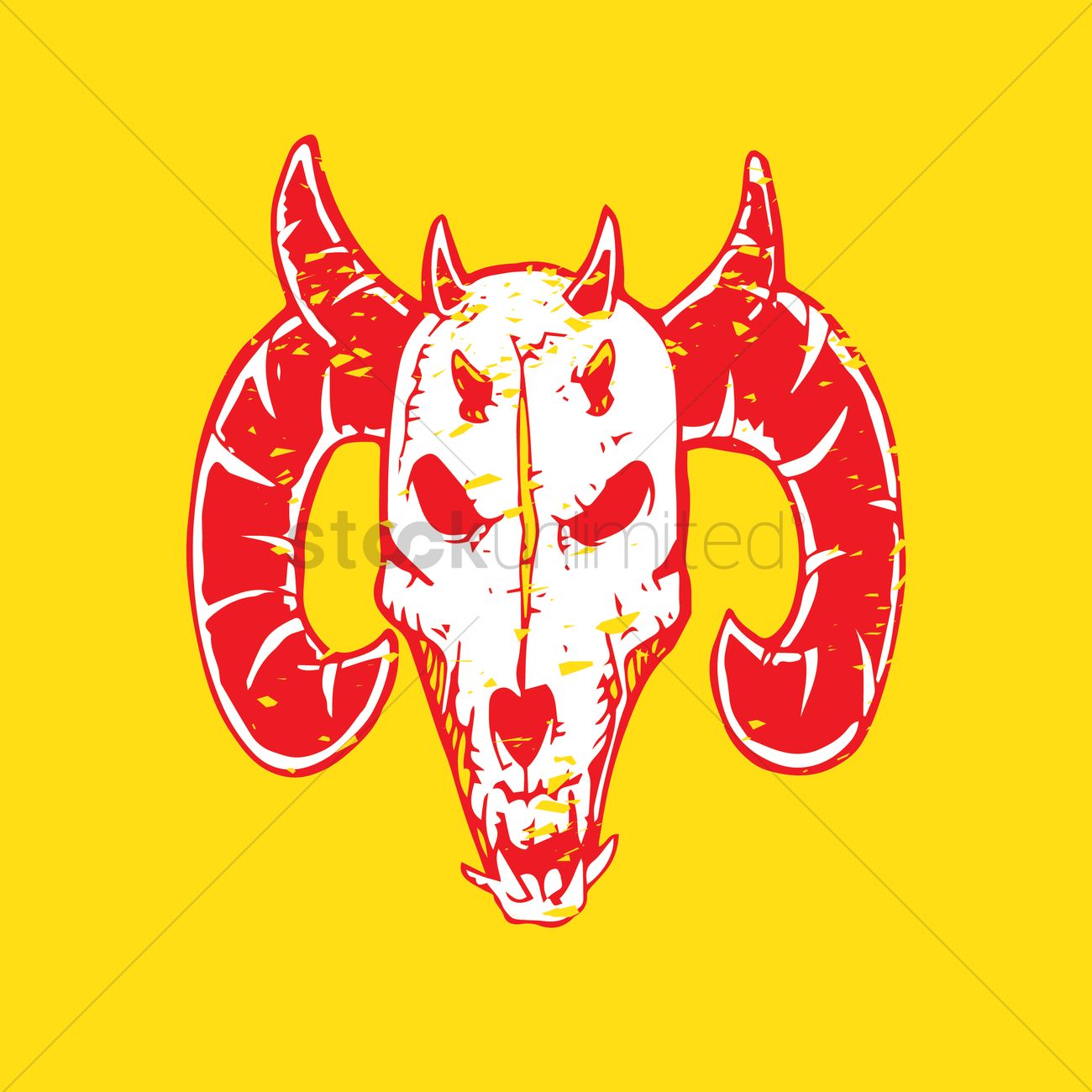 1300x1300 Goat Skull Vector Image