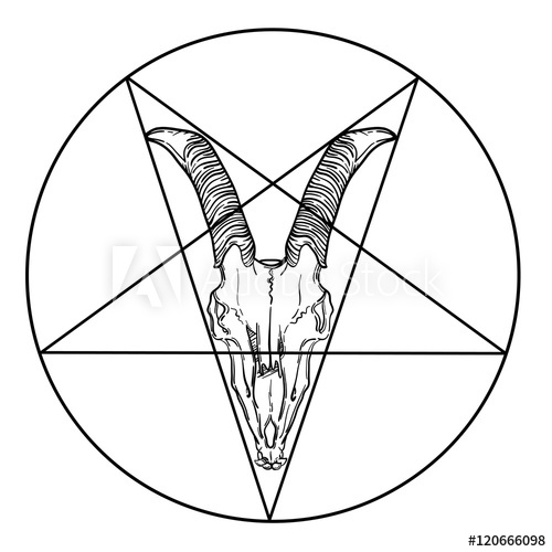 Goat Skull Vector Illustration Occult Symbol Goat Devilish 500x500 Goat Skull Vector Illustration Occult Symbol Goat Devilish