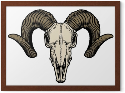 400x297 Goat Skull Vector Wall Mural