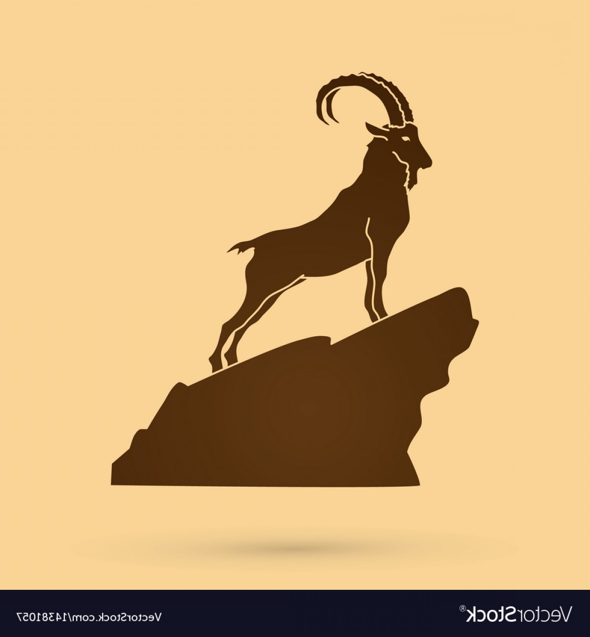 1200x1296 Ibex Standing On The Cliff Mountain Goat Vector Studiogrfx