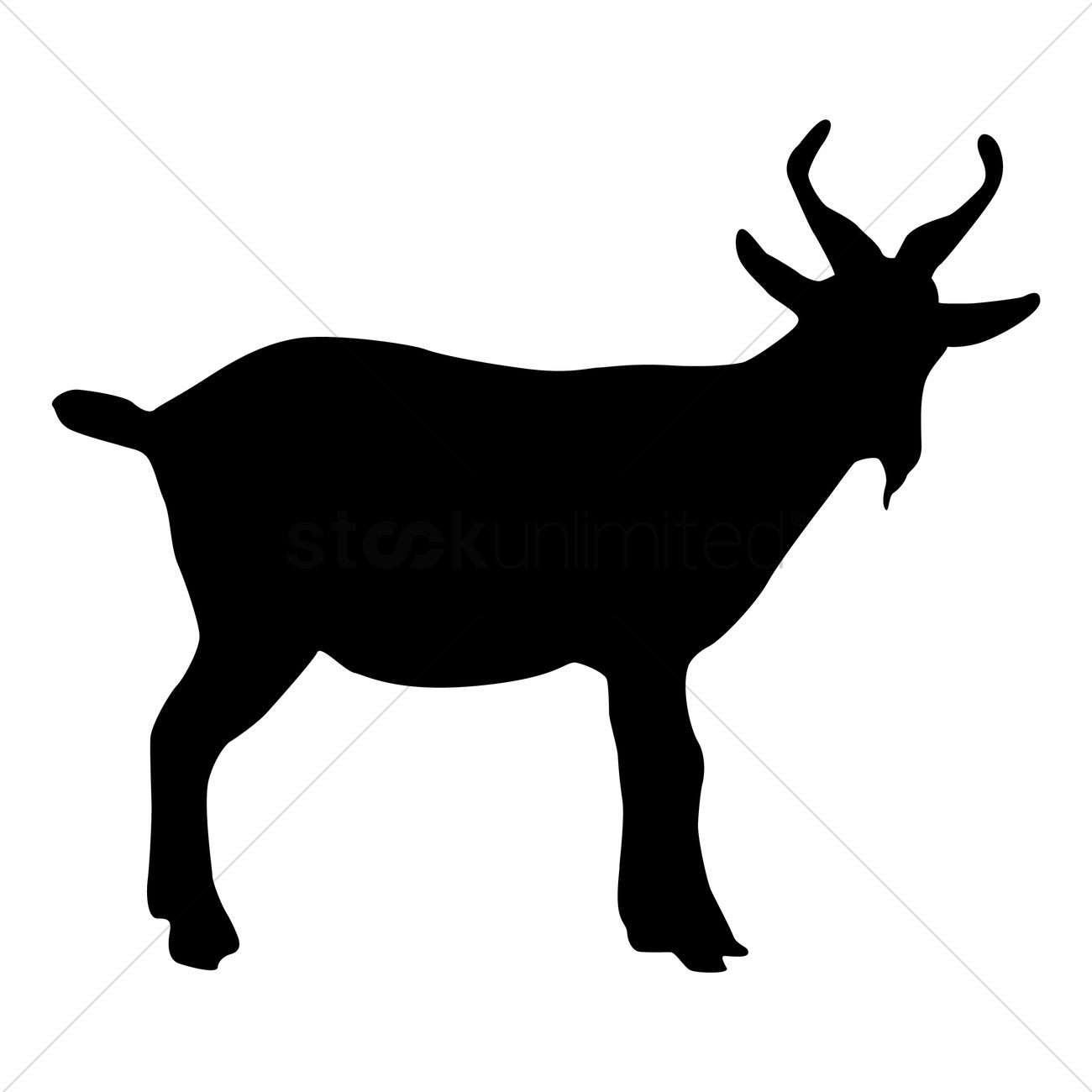 1300x1300 Silhouette Of Goat Vector Image
