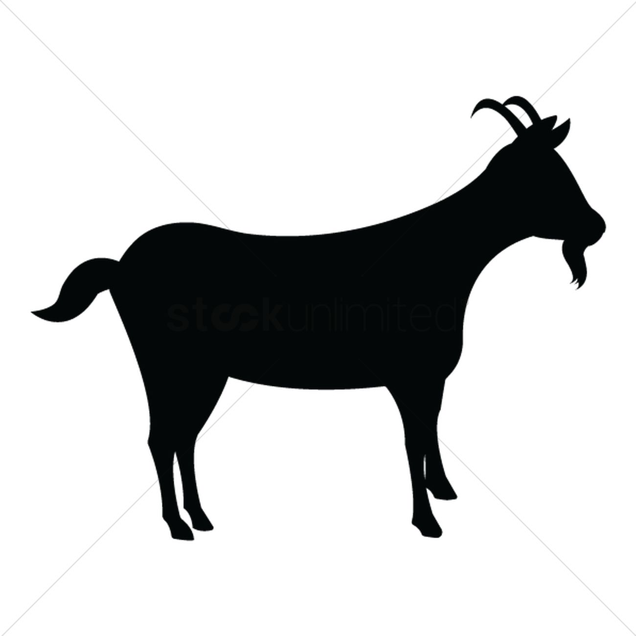 1300x1300 Silhouette Of Goat Vector Image