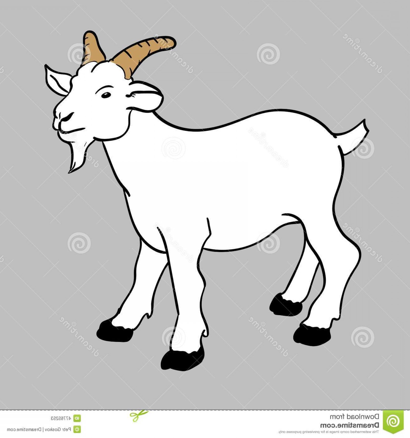 1560x1668 Stock Illustration Illustration Goat Vector Little White Funny