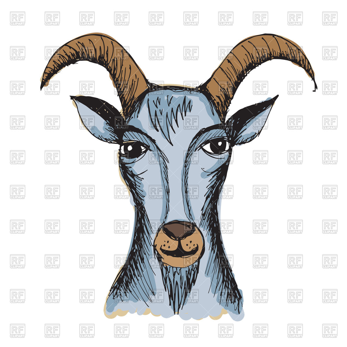 1200x1200 Drawn Goat Vector Image Of Plants And Animals Tumdee