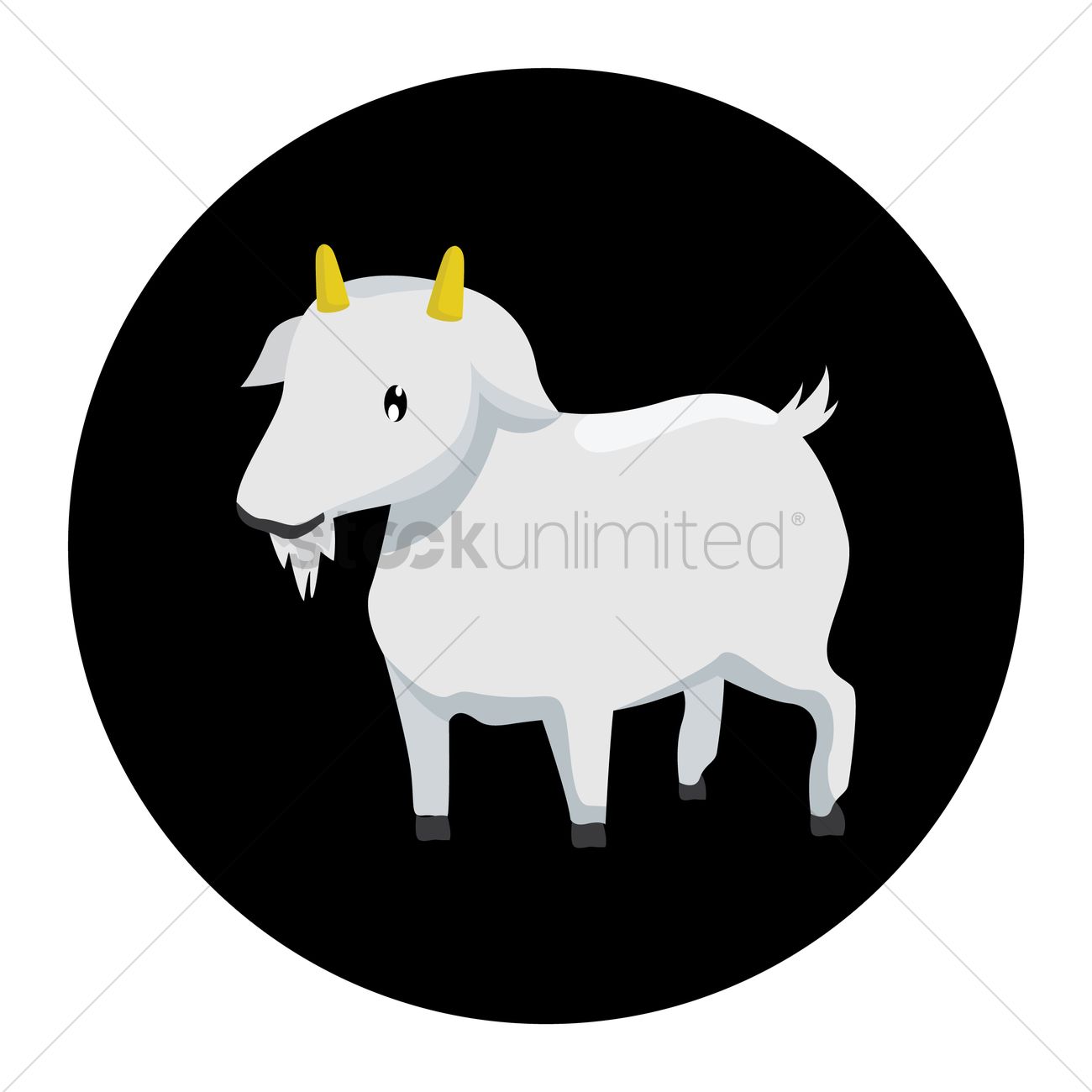 1300x1300 Free Cute Goat Vector Image
