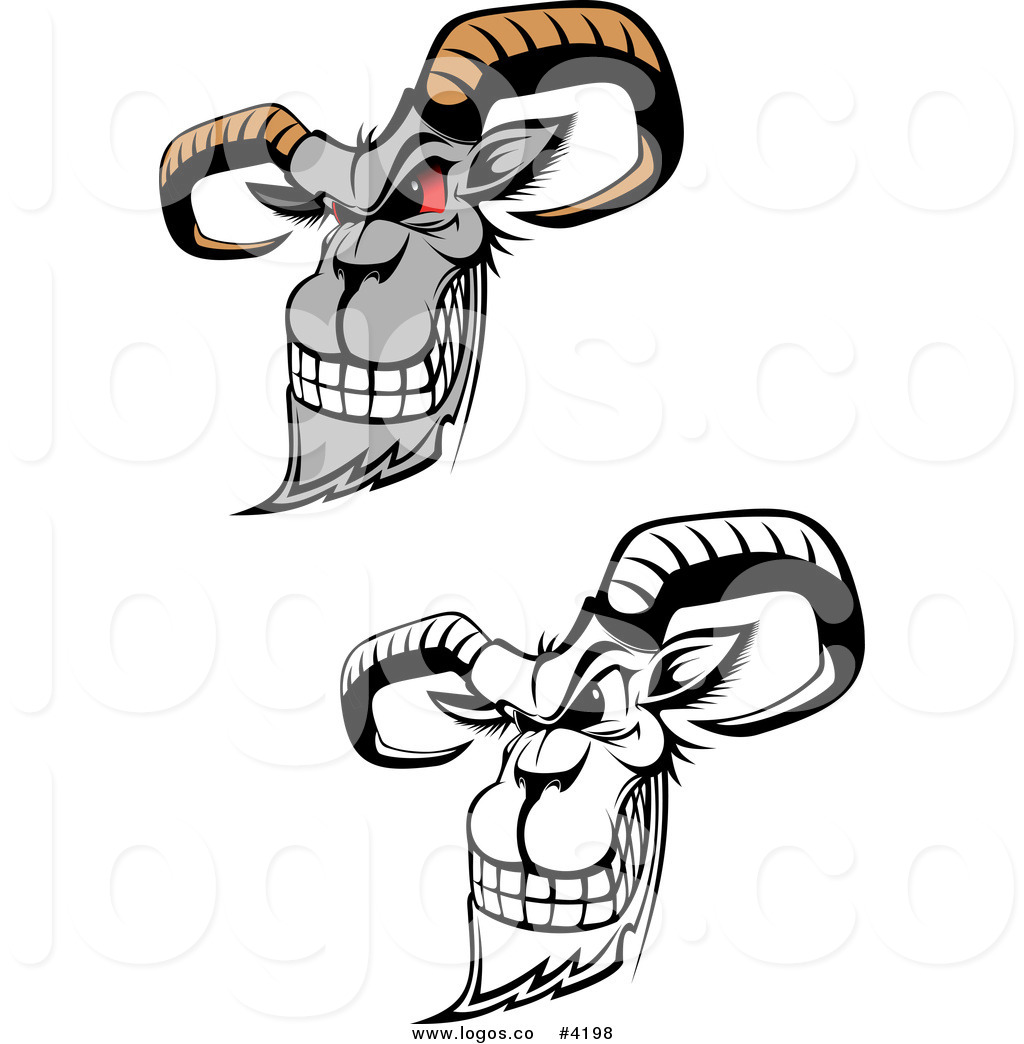 1024x1044 Royalty Free Angry Goats Logo