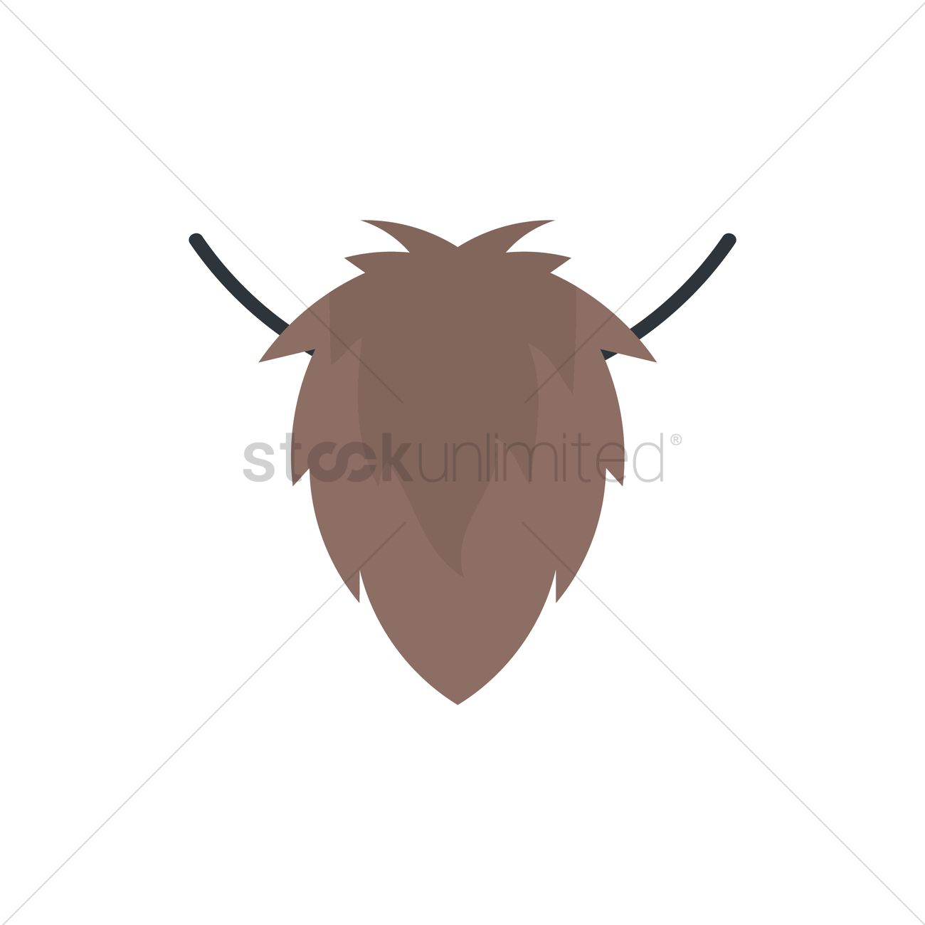 1300x1300 Goatee Vector Image