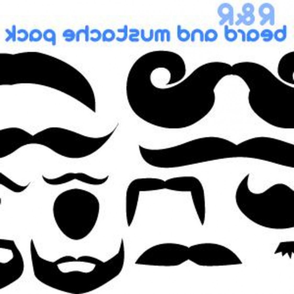 1123x1123 Mustache Vector And Beard Pack Cqrecords