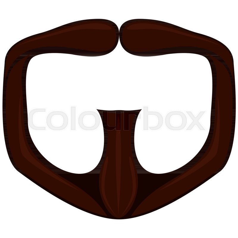 800x800 Colorful Cartoon Goatee Moustache Stock Vector Colourbox
