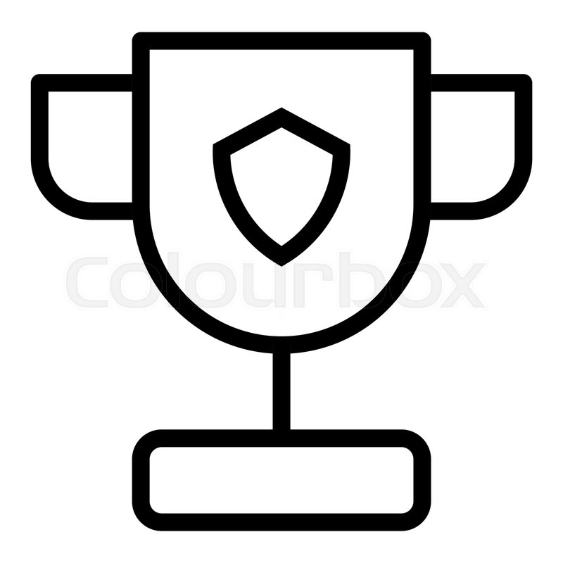 800x800 Trophy Cup Line Icon Award Goblet Stock Vector Colourbox