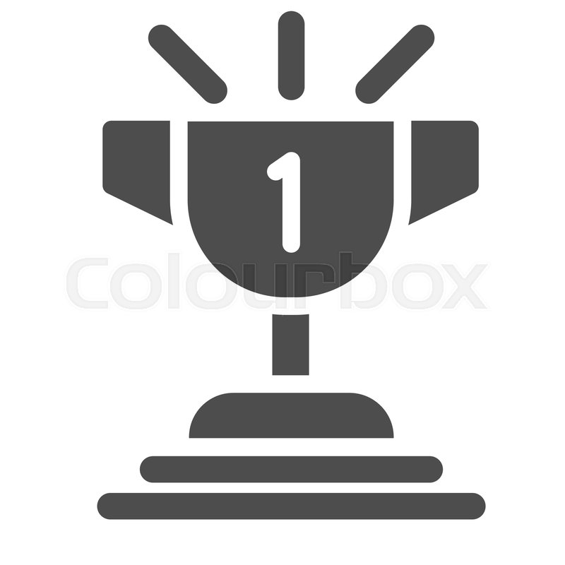 800x800 Champion Cup Solid Icon Goblet Vector Stock Vector Colourbox