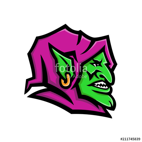 500x500 Goblin Head Mascot Stock Image And Royalty Free Vector