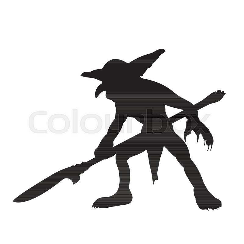 800x800 Goblin Silhouette Monster Villain Stock Vector Colourbox