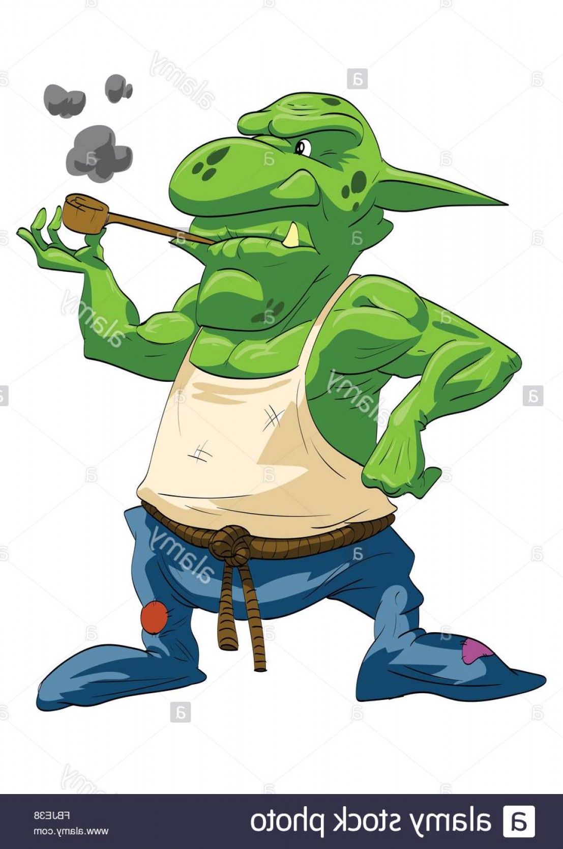 1107x1668 Stock Photo Colorful Vector Illustration Of A Cartoon Green Goblin