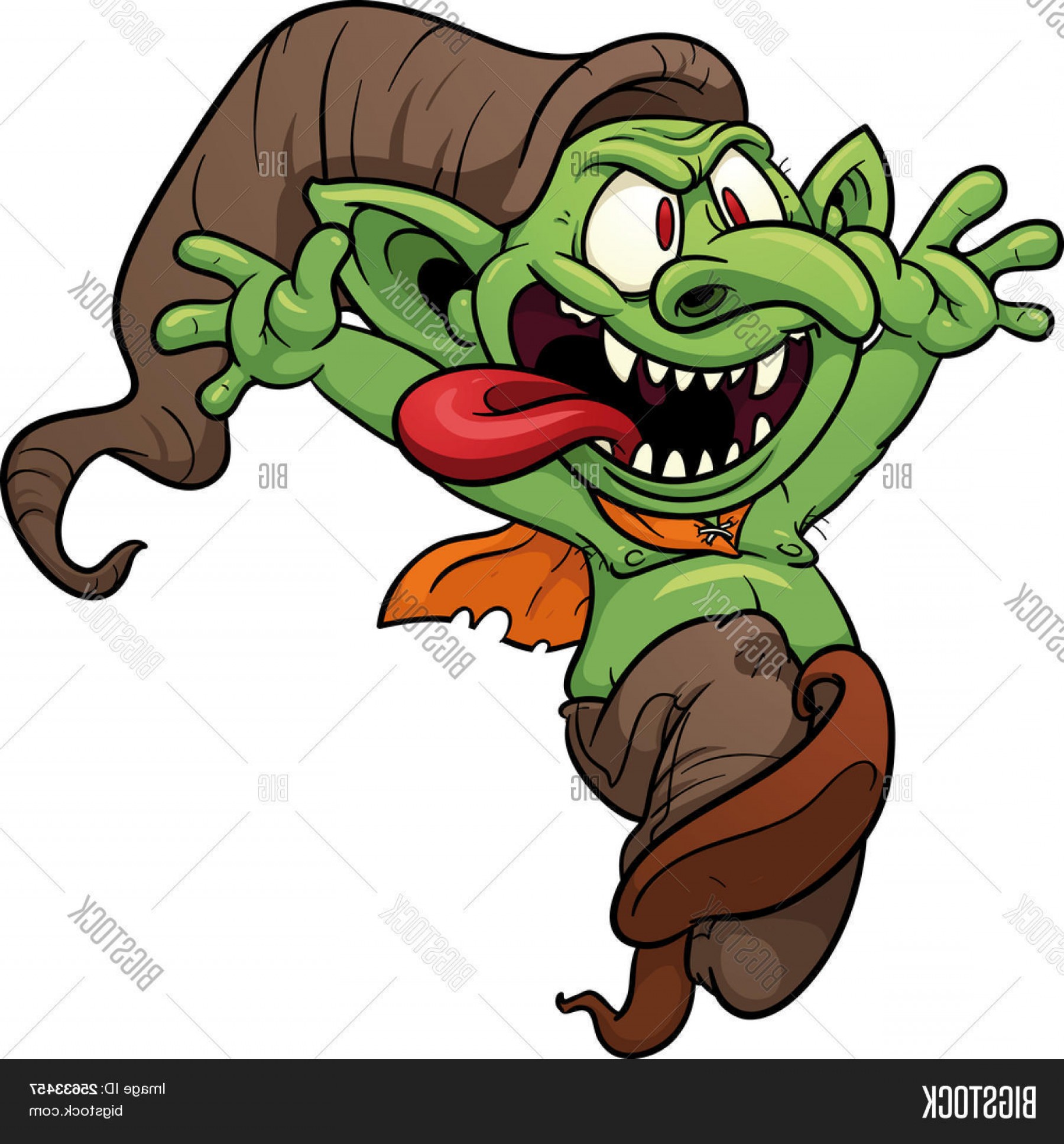 1800x1935 Stock Vector Crazy Cartoon Goblin Vector Illustration With Simple