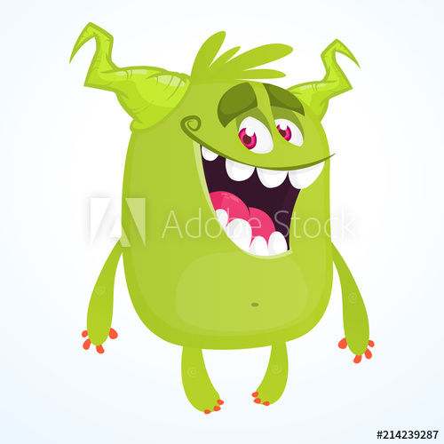 500x500 Cartoon Gremlin Or Goblin Vector Illustration For Stickers, Print