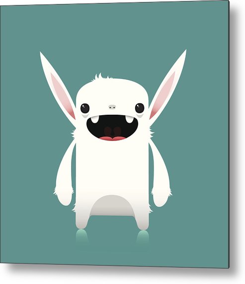 493x572 Cute Furry Vector Snow Goblin Character Metal Print
