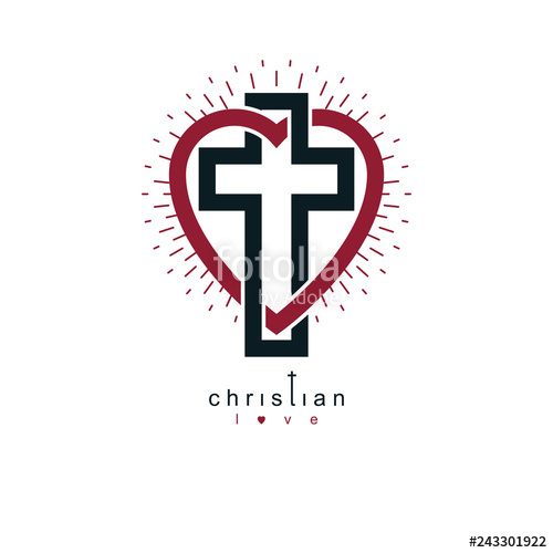 500x500 Love Of God Vector Creative Symbol Design Combined With Christian