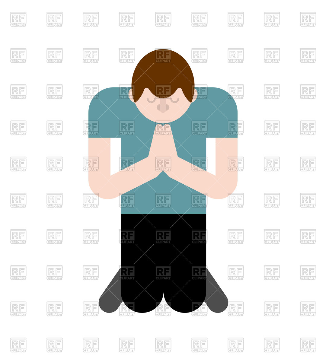 1080x1200 Man Is Praying On His Knees Prayer To God Vector Image Of People
