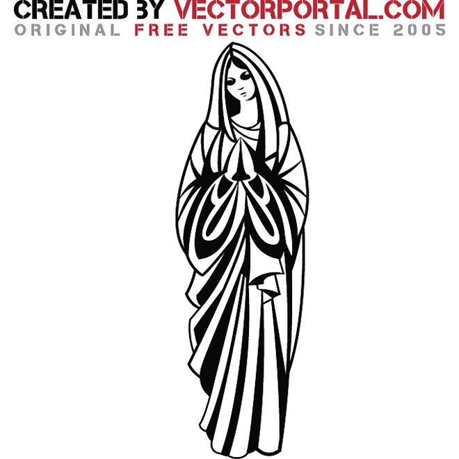 660x660 Mother Of God Vector Image Religious Free Vectors Free Vector
