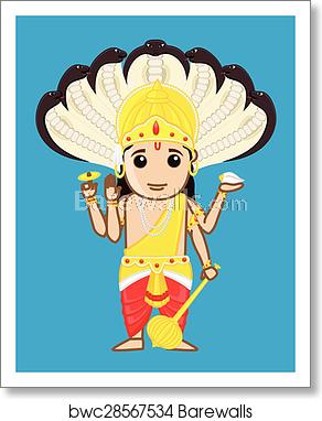 292x382 Cartoon Vishnu