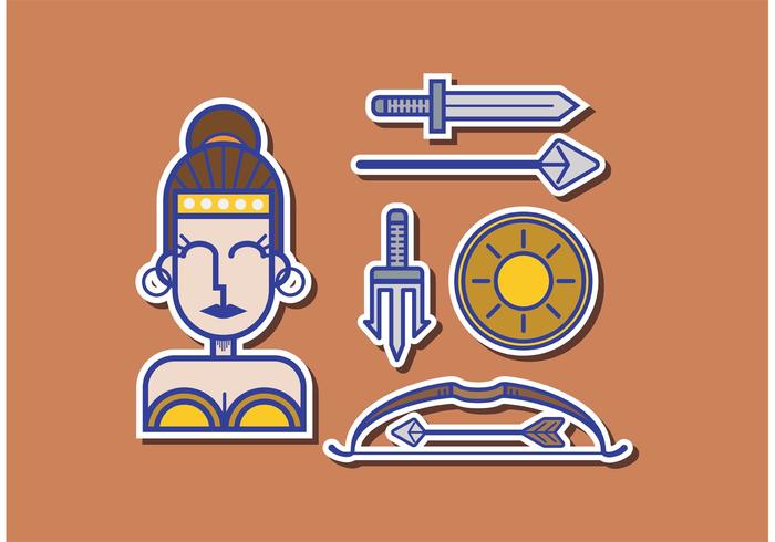 700x490 Athena Greek Goddess Vector Pack