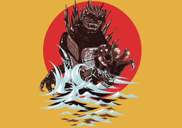 632x443 Godzilla Vector Art Free Vector Download Cannypic