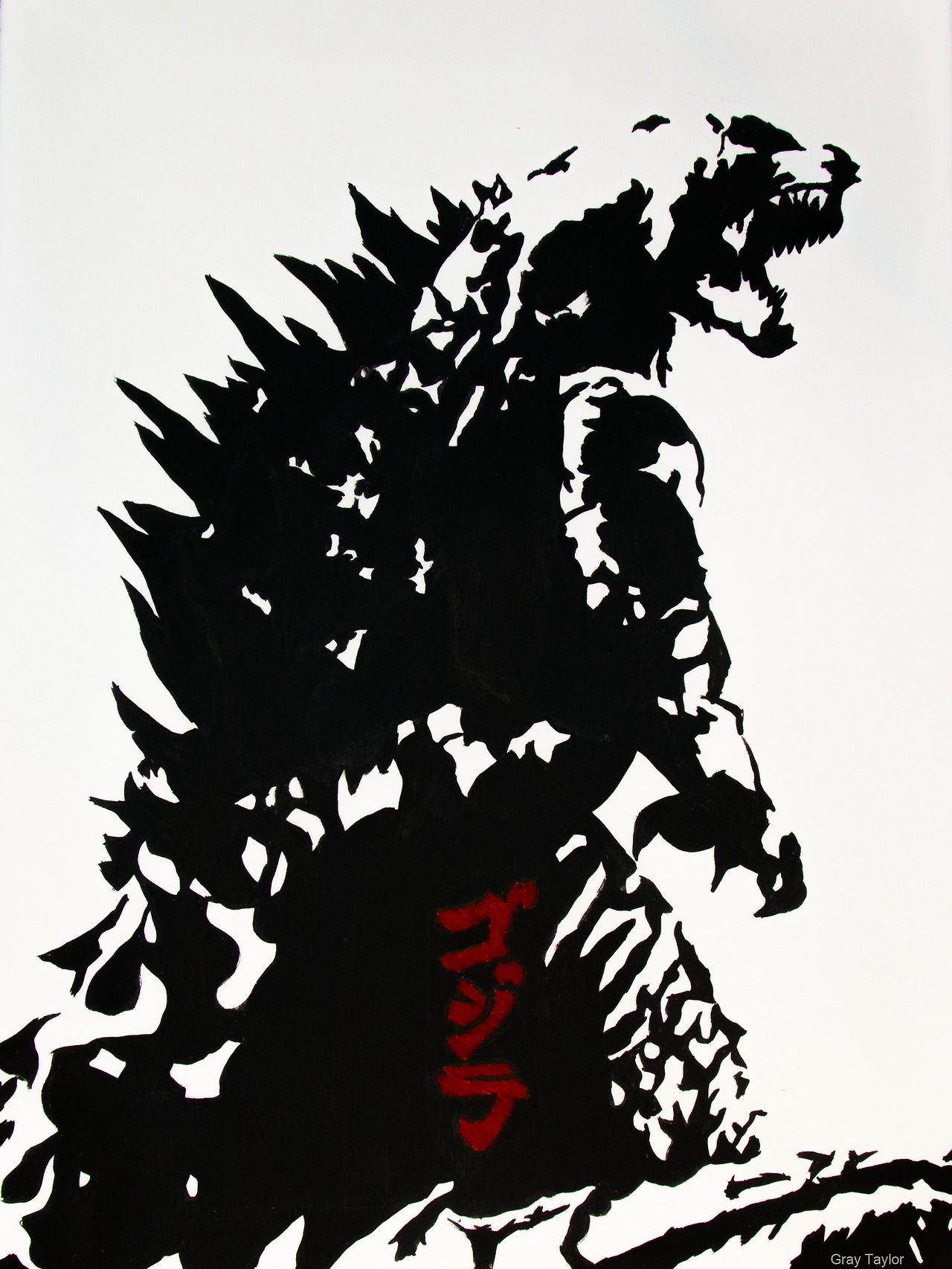 1280x1706 Collection Of 'godzilla Silhouette' Download More Than Images