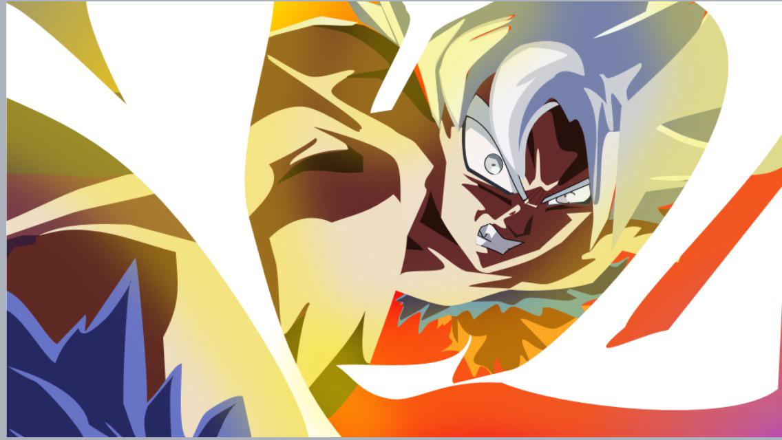 1136x640 Mui Goku Vector Art I Made Entirely On Powerpoint Dbz