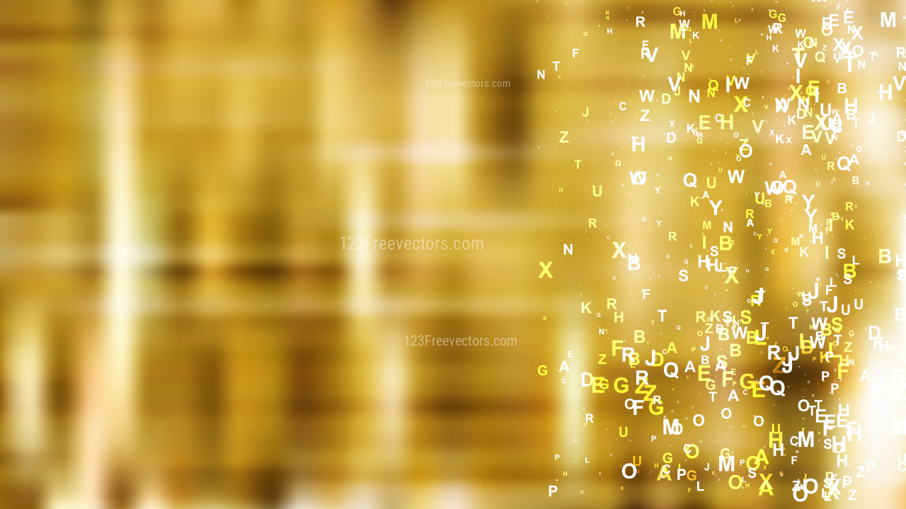 Gold Alphabet Letters Background Vector Art 1280x720 Gold Alphabet Letters Background Vector Art