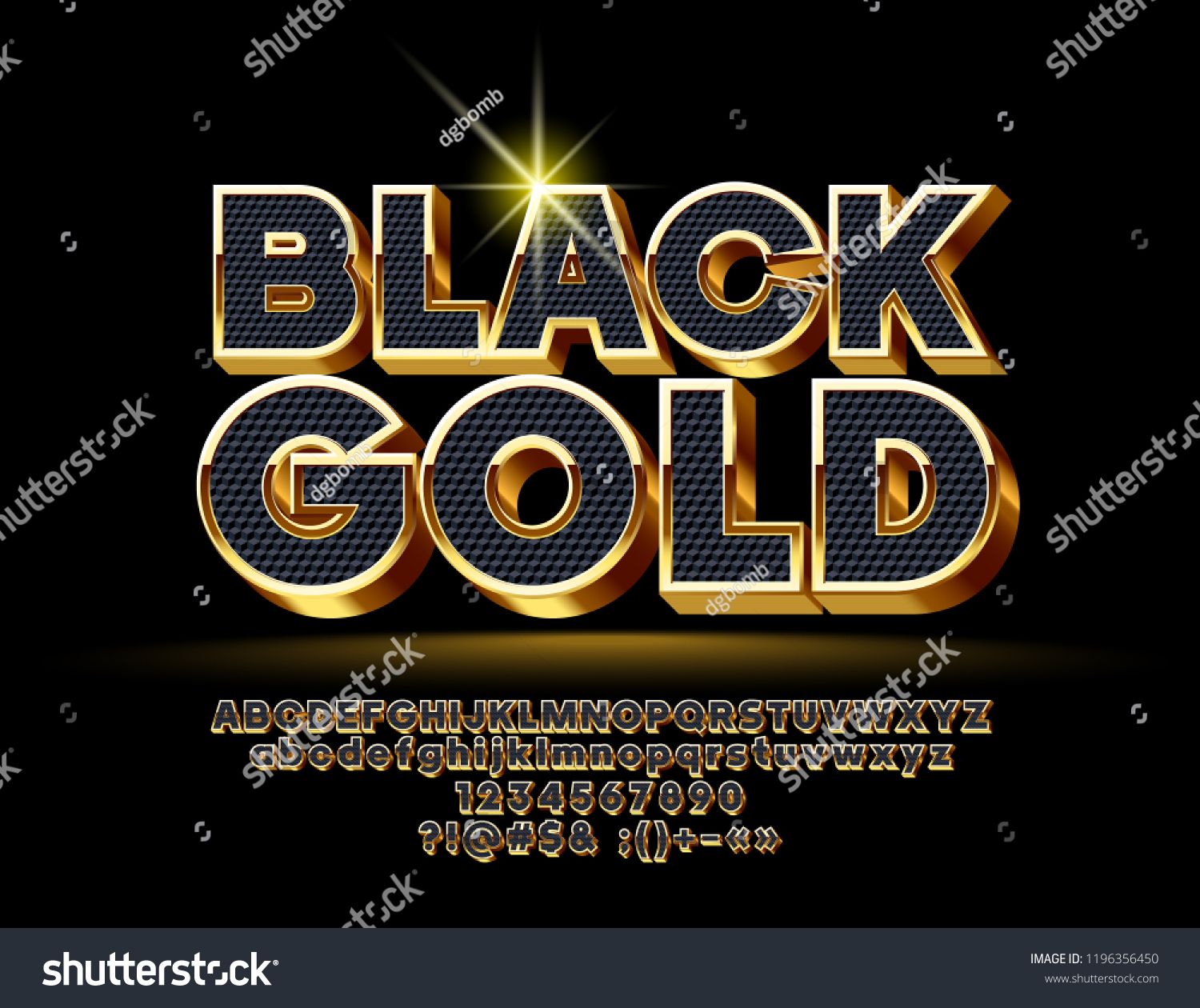 Vector Black Gold Alphabet Letters, Numbers And Symbols 1500x1260 Vector Black Gold Alphabet Letters, Numbers And Symbols
