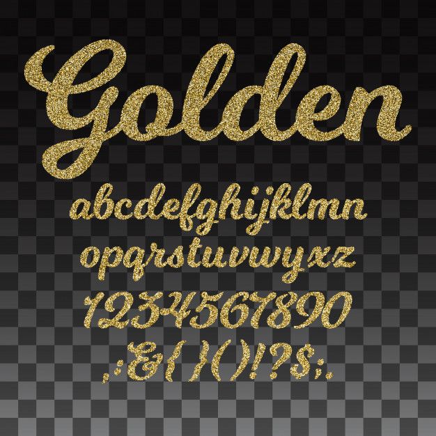 626x626 Vectors Vector Source Of Golden Glitter, Golden Alphabet
