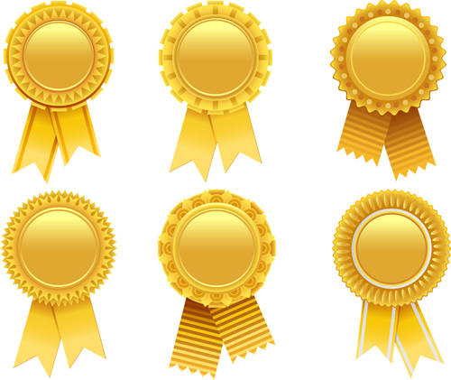 Gold Award Badges Set Vector Set Free Download 500x421 Gold Award Badges Set Vector Set Free Download
