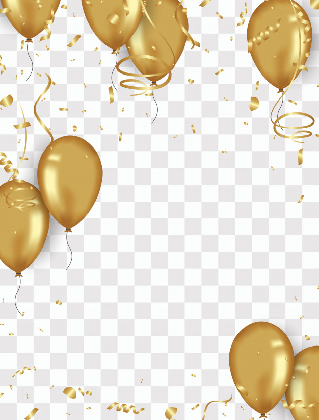 626x823 Confetti Background And Gold Balloons Vector Illustrations Vector