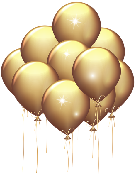 464x600 Gold Balloons Transparent Clip Art Image Bb Gold Balloons
