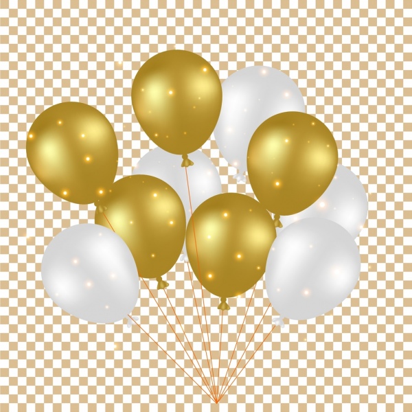 600x600 Balloon Background Shiny Yellow White Decoration Checkered