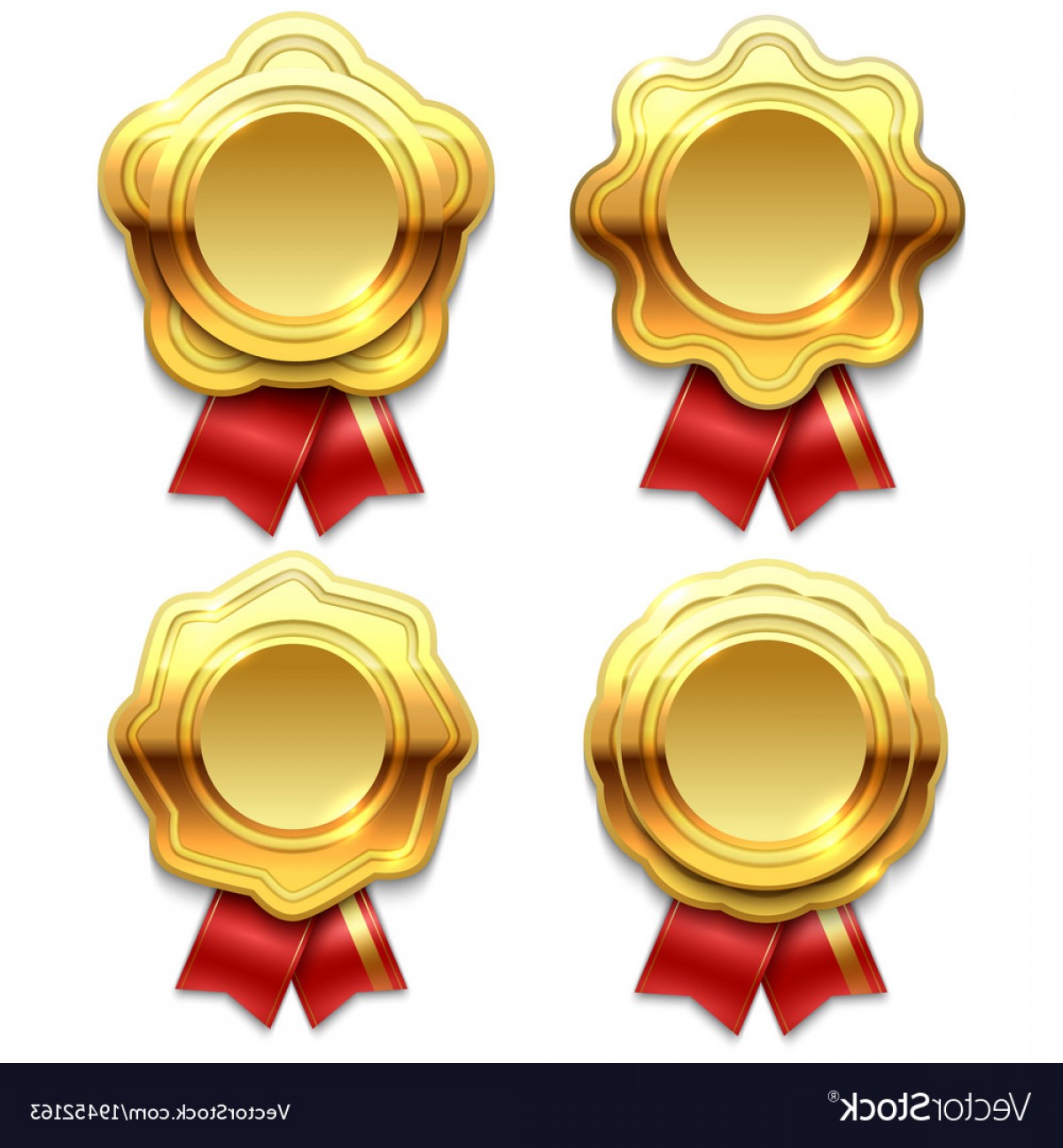 Gold Banners With Red Ribbons Vector Soidergi 1200x1296 Gold Banners With Red Ribbons Vector Soidergi