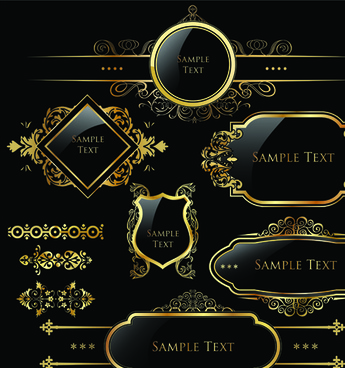 Gold Banner Free Vector Download 345x368 Gold Banner Free Vector Download