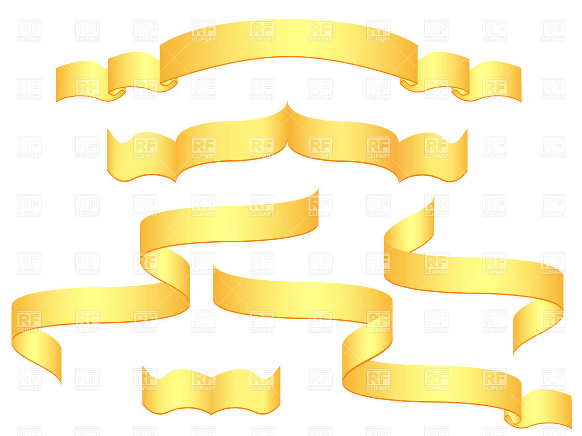 Golden Blank Banners And Ribbons Vector Image Of Design Elements 1200x900 Golden Blank Banners And Ribbons Vector Image Of Design Elements
