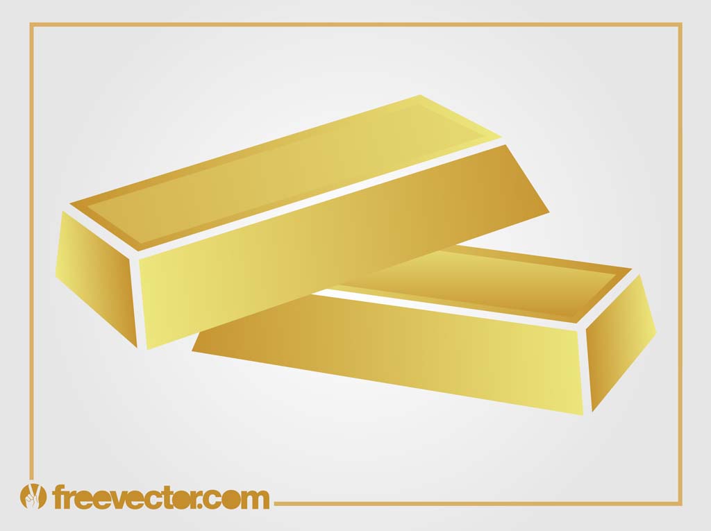 1024x765 Gold Bars Vector Vector Art Graphics
