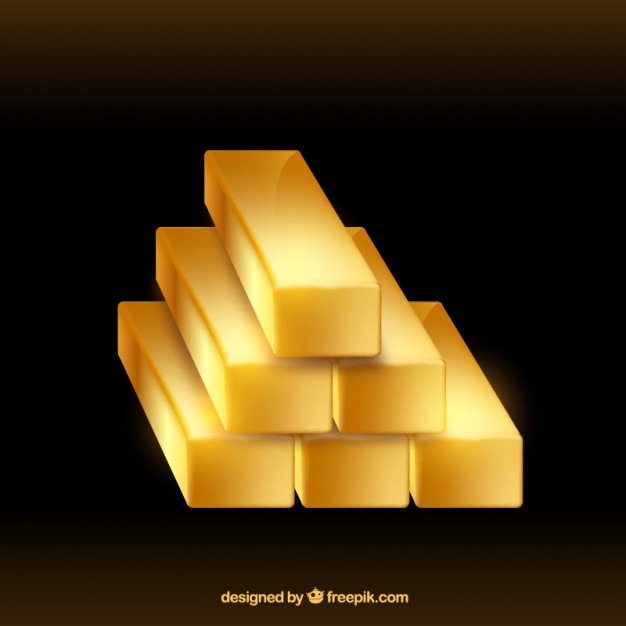 626x626 Gold Bars Vector Free Download