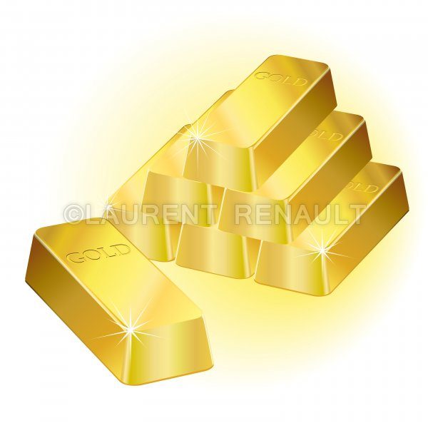 600x600 Gold Bars Vector Stock Images