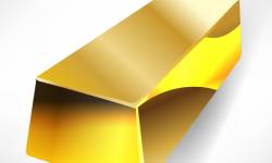 250x150 Shiny Gold Bar Vector Illustration