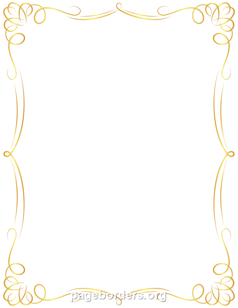 470x608 Golden Border Clip Art