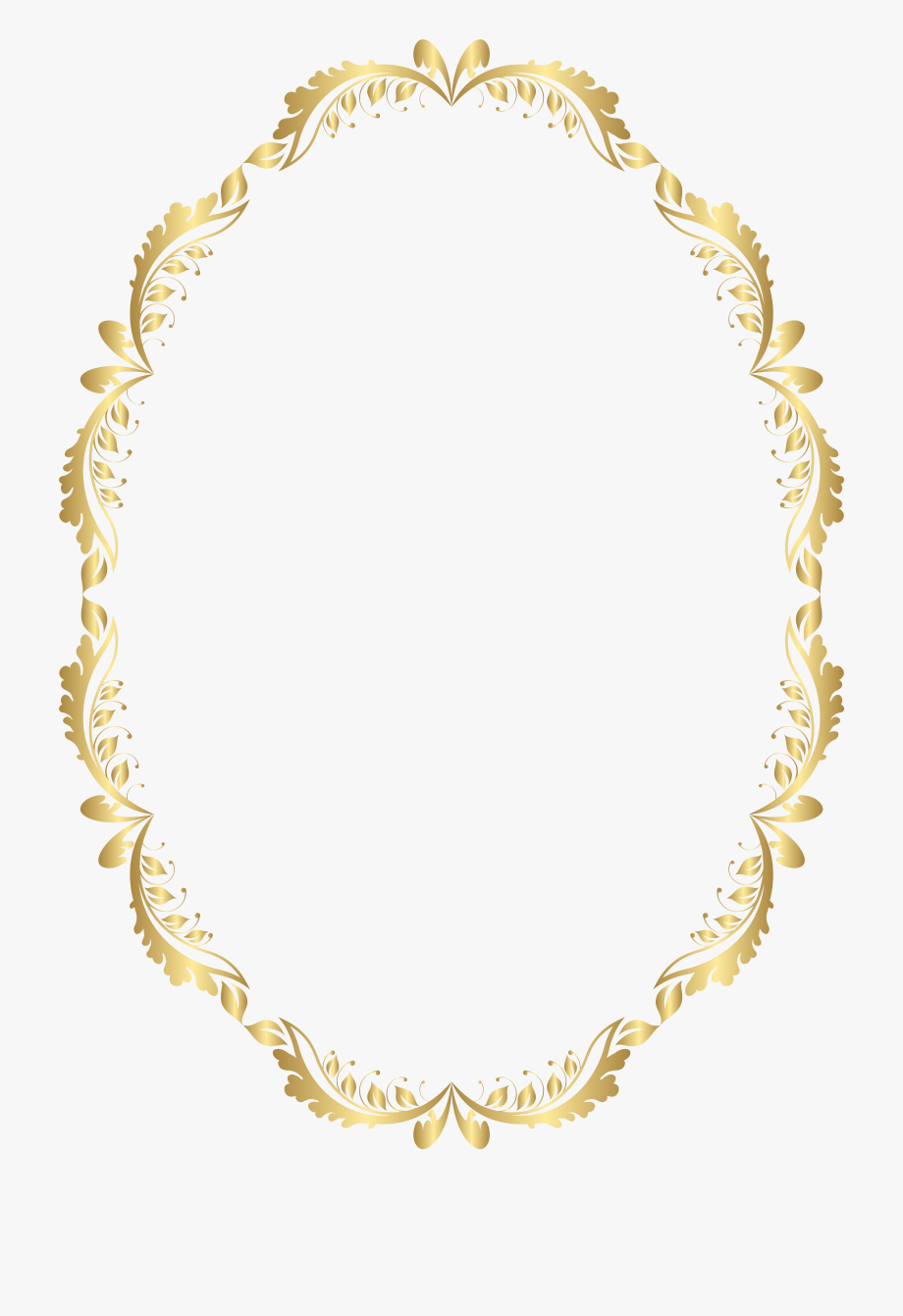 920x1341 Golden Oval Border Transparent Png Clip Art